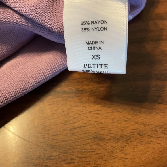 New York & Company Seventh Avenue Lavender 3/4 sleeves Petite - Picture 4 of 7